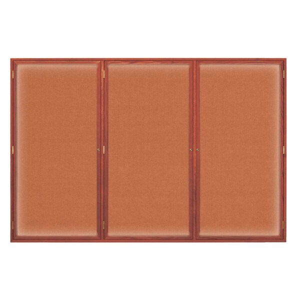 United Visual Products Open Faced Traditional Corkboard, 24x18" UV640A-BRONZE-RUBBER - main